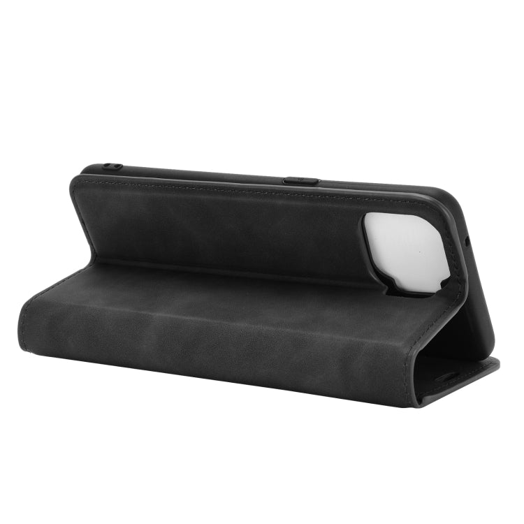 For OPPO F17 Retro-skin Business Magnetic Suction Leather Case with Holder & Card Slots & Wallet