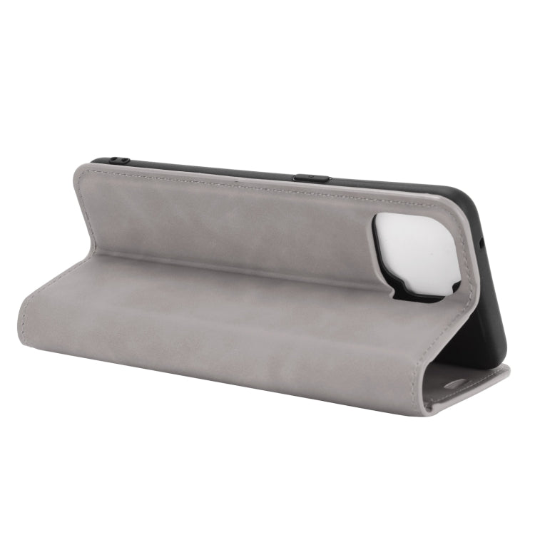 For OPPO F17 Retro-skin Business Magnetic Suction Leather Case with Holder & Card Slots & Wallet