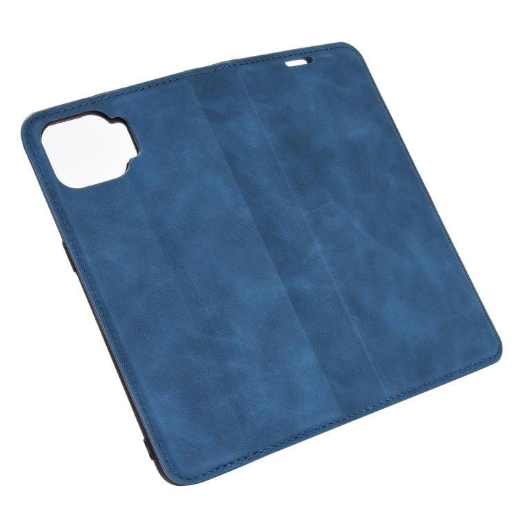 For OPPO F17 Retro-skin Business Magnetic Suction Leather Case with Holder & Card Slots & Wallet