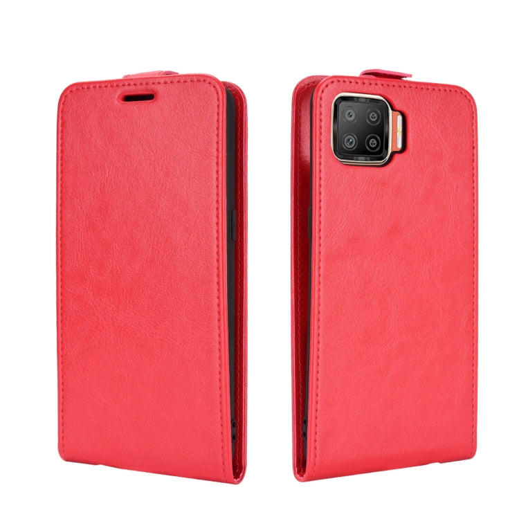 For OPPO F17 R64 Texture Single Vertical Flip Leather Protective Case with Card Slots & Photo Frame