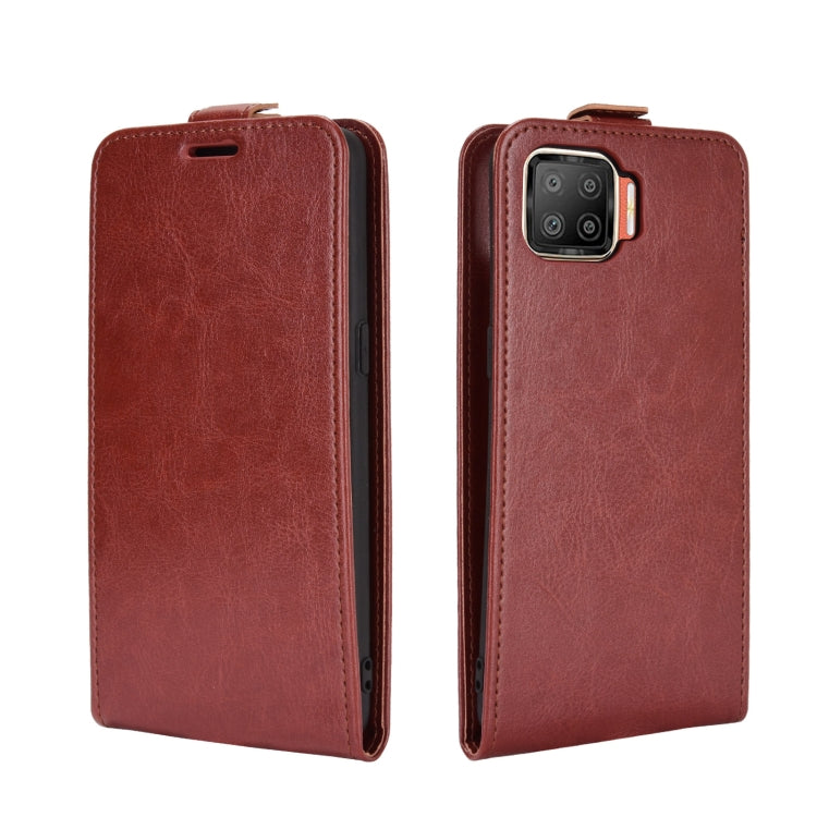 For OPPO F17 R64 Texture Single Vertical Flip Leather Protective Case with Card Slots & Photo Frame