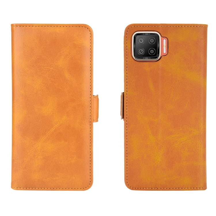 For OPPO F17 Dual-side Magnetic Buckle Horizontal Flip Leather Case with Holder & Card Slots & Wallet