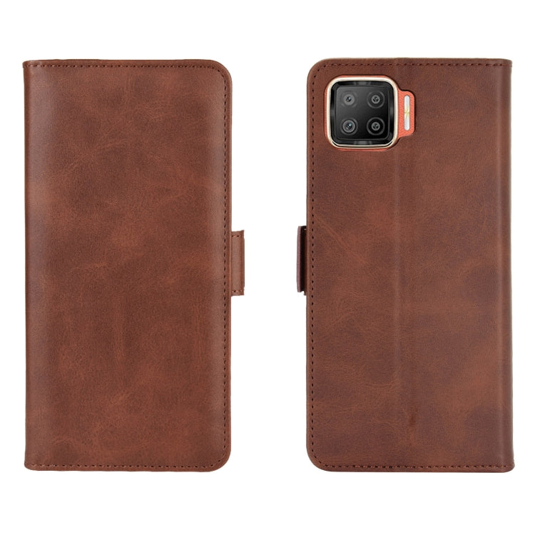 For OPPO F17 Dual-side Magnetic Buckle Horizontal Flip Leather Case with Holder & Card Slots & Wallet