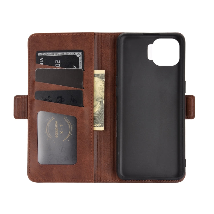 For OPPO F17 Dual-side Magnetic Buckle Horizontal Flip Leather Case with Holder & Card Slots & Wallet