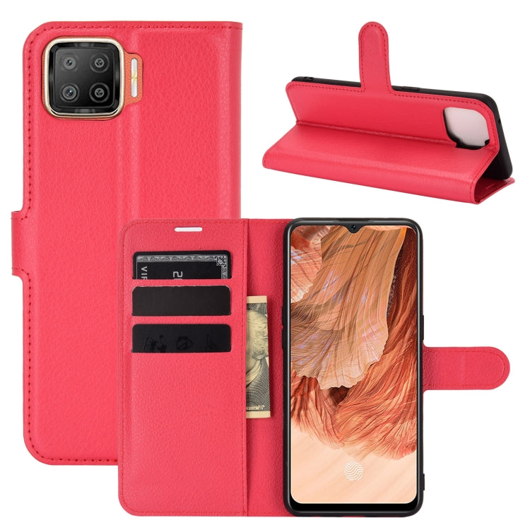 For OPPO F17 Litchi Texture Horizontal Flip Protective Case with Holder & Card Slots & Wallet
