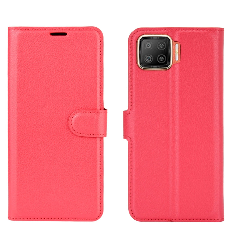 For OPPO F17 Litchi Texture Horizontal Flip Protective Case with Holder & Card Slots & Wallet