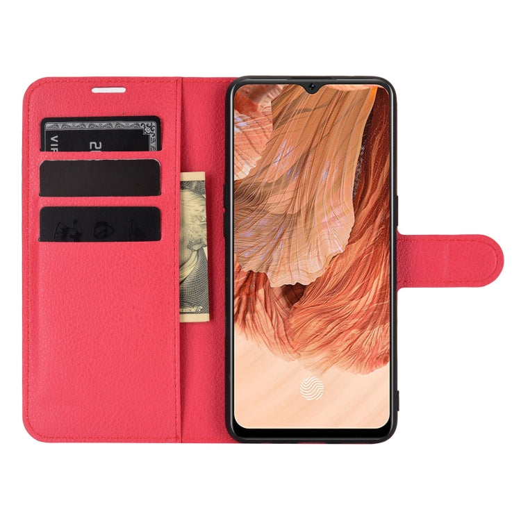For OPPO F17 Litchi Texture Horizontal Flip Protective Case with Holder & Card Slots & Wallet