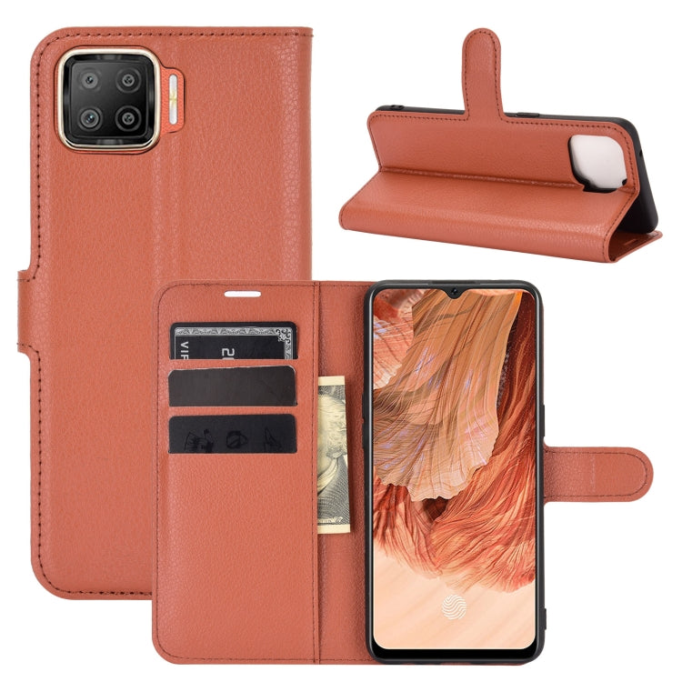 For OPPO F17 Litchi Texture Horizontal Flip Protective Case with Holder & Card Slots & Wallet