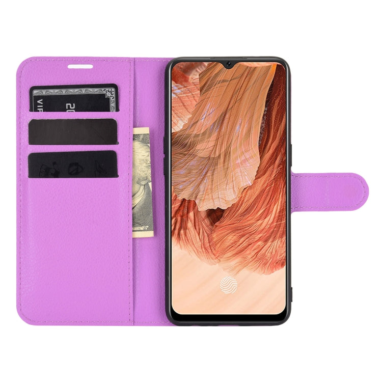 For OPPO F17 Litchi Texture Horizontal Flip Protective Case with Holder & Card Slots & Wallet