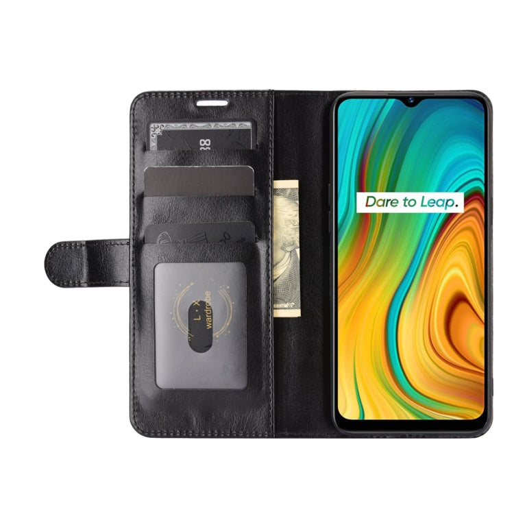 For OPPO Realme C3 without Fingerprint R64 Texture Single Horizontal Flip Protective Case with Holder & Card Slots & Wallet& Photo Frame
