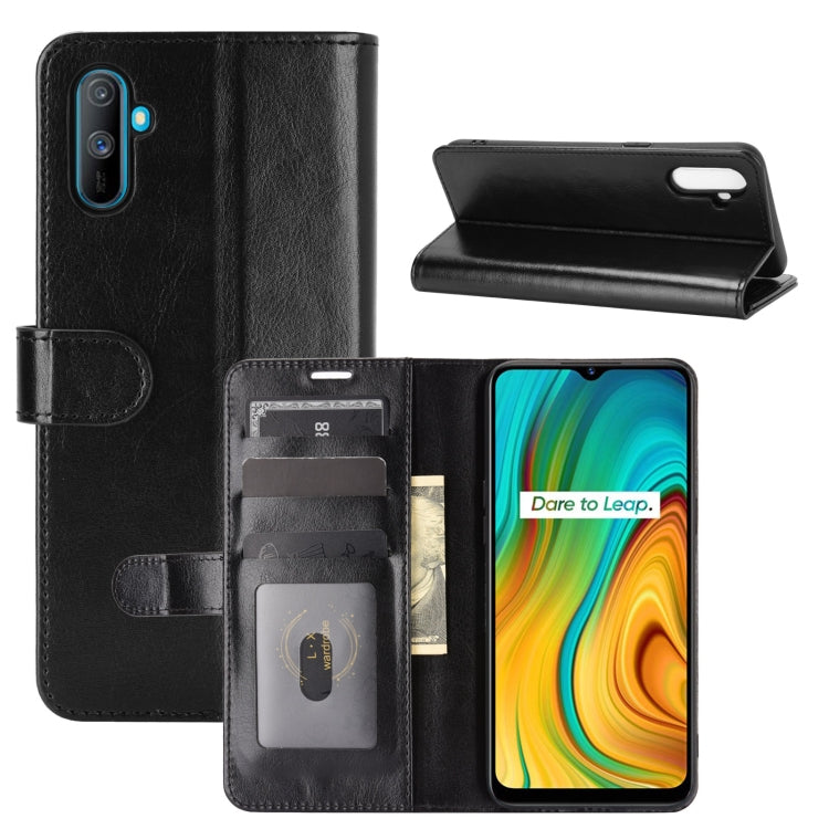 For OPPO Realme C3 without Fingerprint R64 Texture Single Horizontal Flip Protective Case with Holder & Card Slots & Wallet& Photo Frame