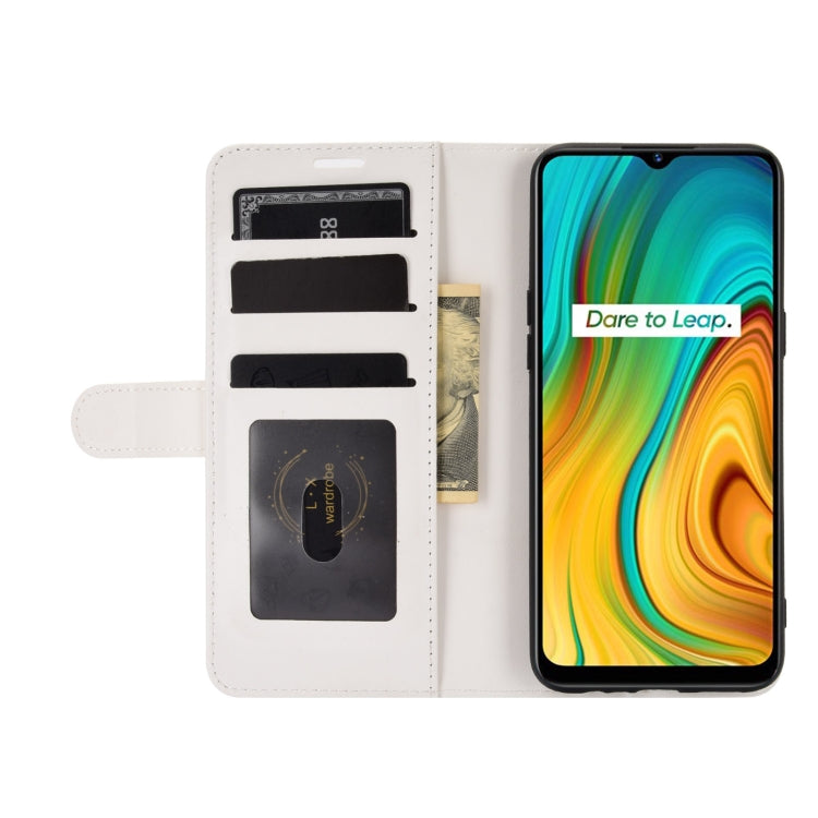 For OPPO Realme C3 without Fingerprint R64 Texture Single Horizontal Flip Protective Case with Holder & Card Slots & Wallet& Photo Frame