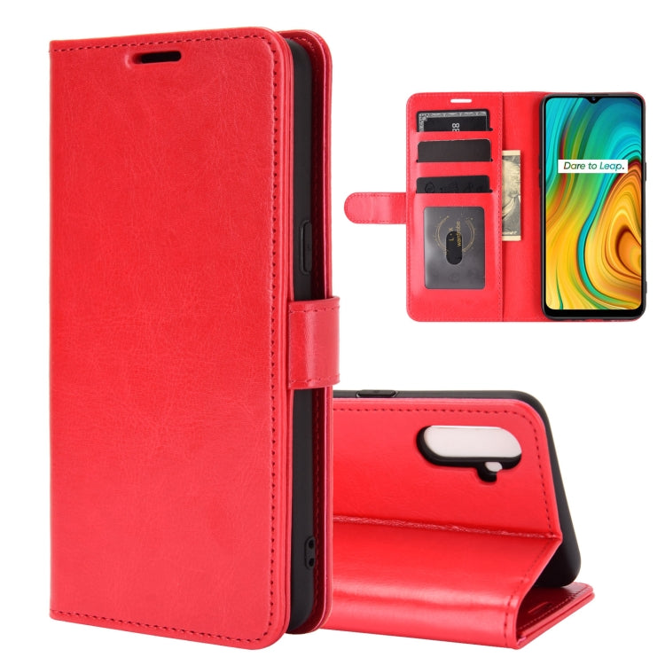 For OPPO Realme C3 without Fingerprint R64 Texture Single Horizontal Flip Protective Case with Holder & Card Slots & Wallet& Photo Frame