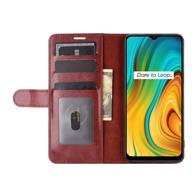 For OPPO Realme C3 without Fingerprint R64 Texture Single Horizontal Flip Protective Case with Holder & Card Slots & Wallet& Photo Frame