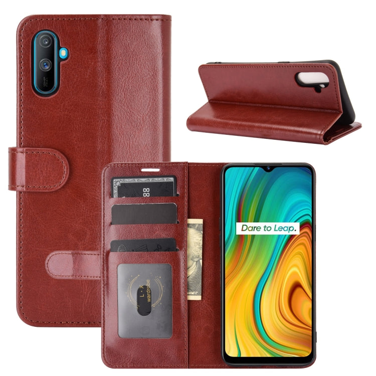 For OPPO Realme C3 without Fingerprint R64 Texture Single Horizontal Flip Protective Case with Holder & Card Slots & Wallet& Photo Frame