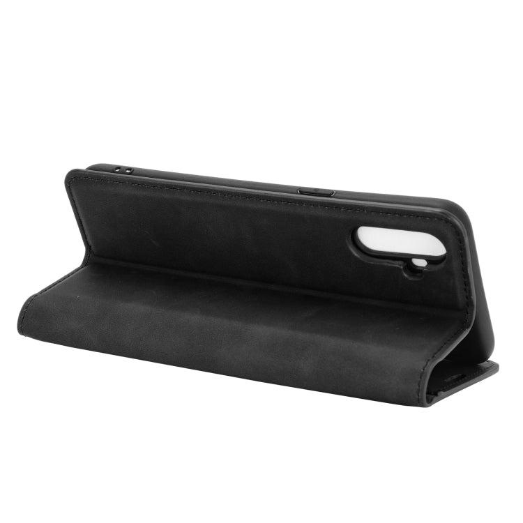 For OPPO Realme C3 without Fingerprint  Retro-skin Business Magnetic Suction Leather Case with Holder & Card Slots & Wallet