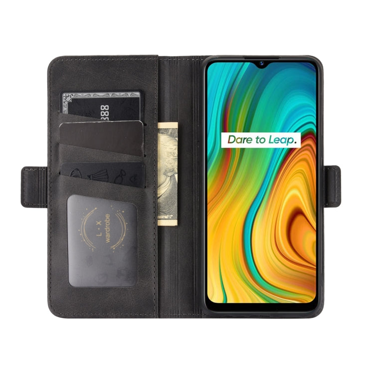 For OPPO Realme C3 without Fingerprint Dual-side Magnetic Buckle Horizontal Flip Leather Case with Holder & Card Slots & Wallet
