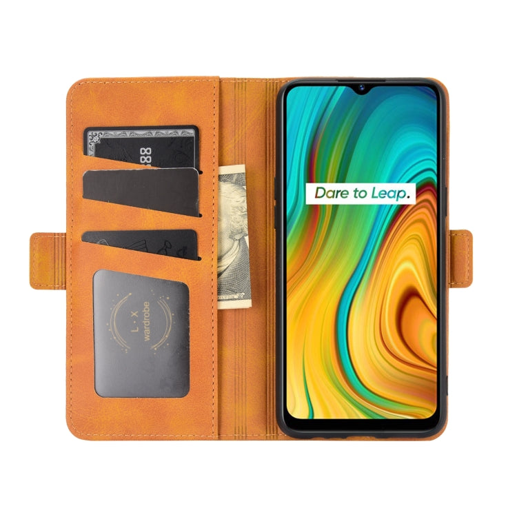 For OPPO Realme C3 without Fingerprint Dual-side Magnetic Buckle Horizontal Flip Leather Case with Holder & Card Slots & Wallet