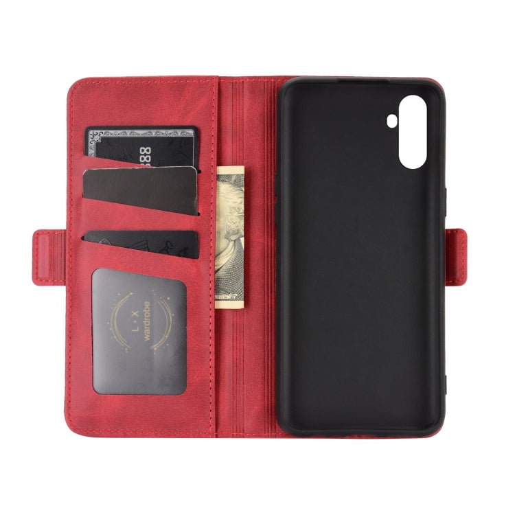 For OPPO Realme C3 without Fingerprint Dual-side Magnetic Buckle Horizontal Flip Leather Case with Holder & Card Slots & Wallet