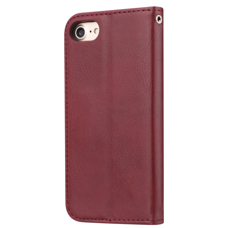 Knead Skin Texture Horizontal Flip Leather Case for iPhone 6 & 6s / 7 & 8, with Photo Frame & Holder & Card Slots & Wallet
