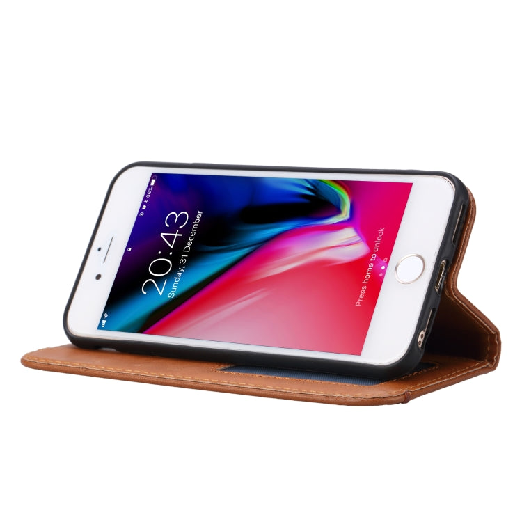 Knead Skin Texture Horizontal Flip Leather Case for iPhone 6 & 6s / 7 & 8, with Photo Frame & Holder & Card Slots & Wallet