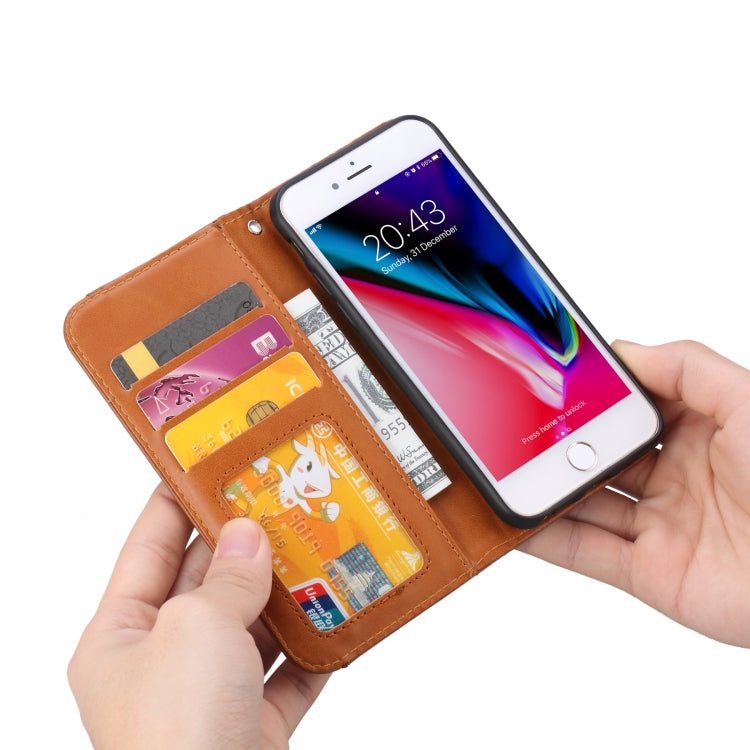 Knead Skin Texture Horizontal Flip Leather Case for iPhone 6 & 6s / 7 & 8, with Photo Frame & Holder & Card Slots & Wallet