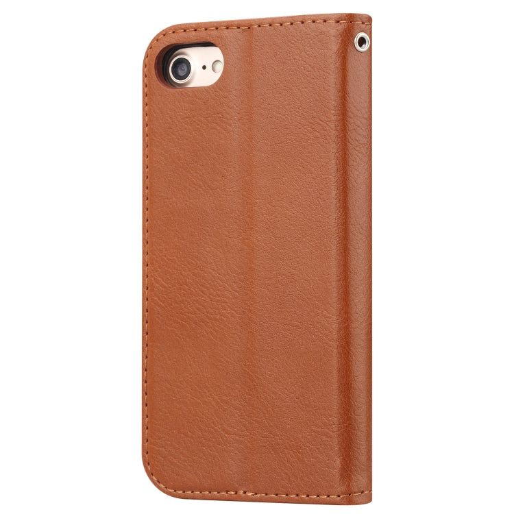 Knead Skin Texture Horizontal Flip Leather Case for iPhone 6 & 6s / 7 & 8, with Photo Frame & Holder & Card Slots & Wallet