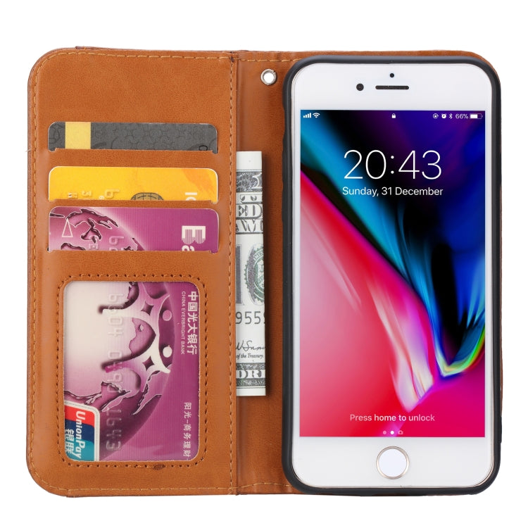 Knead Skin Texture Horizontal Flip Leather Case for iPhone 6 & 6s / 7 & 8, with Photo Frame & Holder & Card Slots & Wallet