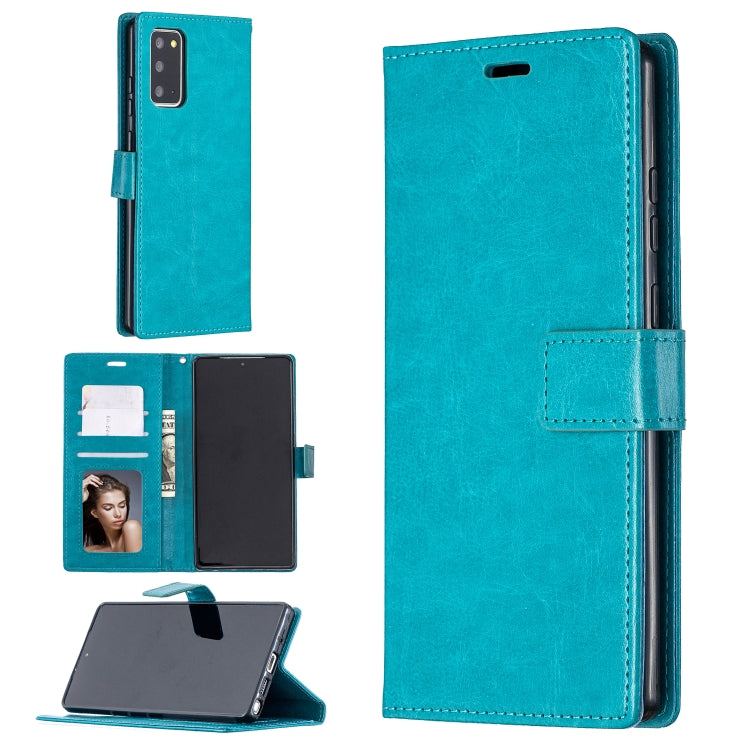 For Samsung Galaxy Note20 Crazy Horse Texture Horizontal Flip Leather Case with Holder & Card Slots & Wallet & Photo Frame