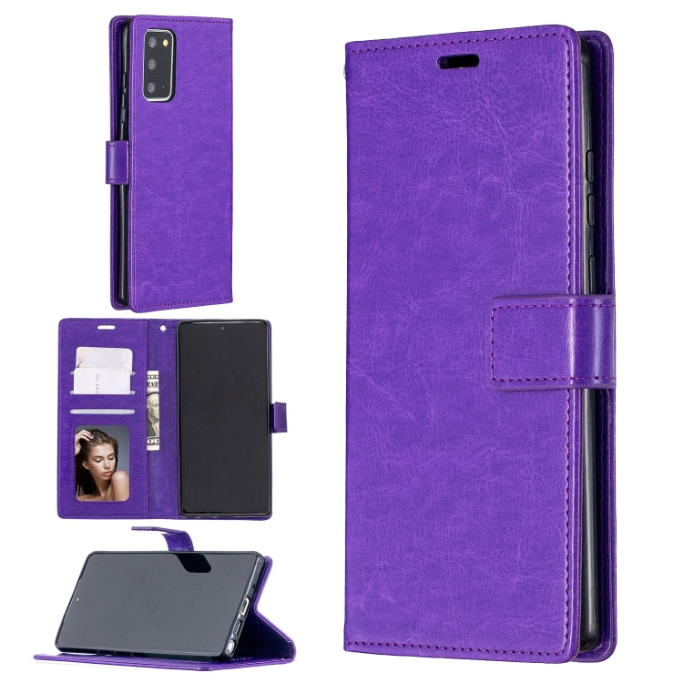 For Samsung Galaxy Note20 Crazy Horse Texture Horizontal Flip Leather Case with Holder & Card Slots & Wallet & Photo Frame