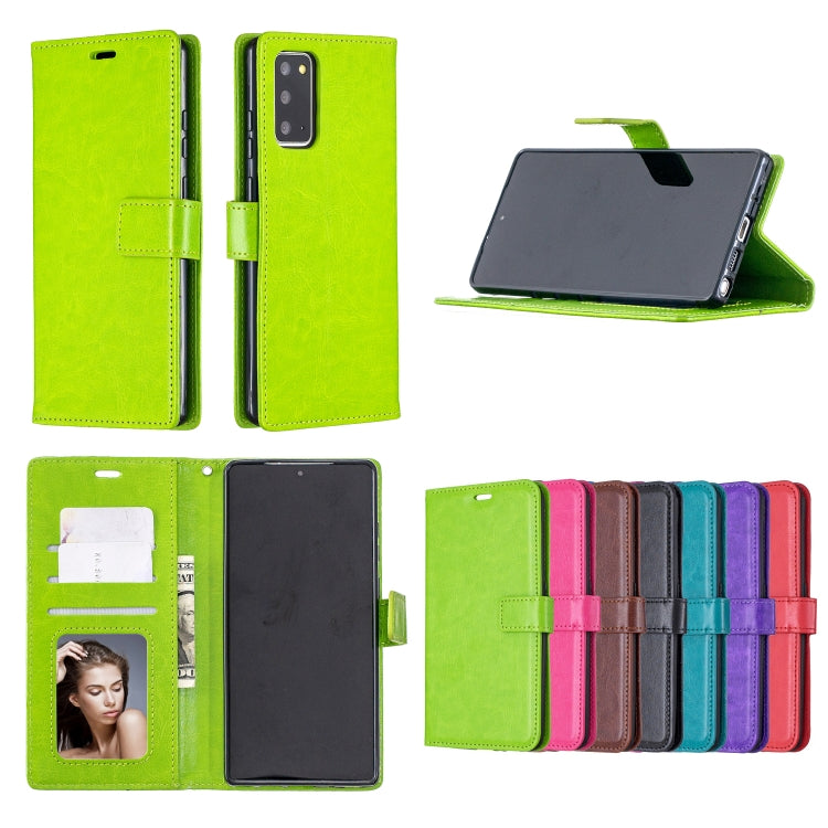 For Samsung Galaxy Note20 Crazy Horse Texture Horizontal Flip Leather Case with Holder & Card Slots & Wallet & Photo Frame
