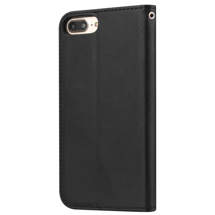 Knead Skin Texture Horizontal Flip Leather Case for iPhone 6 Plus / 7 Plus / 8 Plus, with Photo Frame & Holder & Card Slots & Wallet