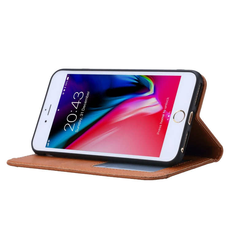 Knead Skin Texture Horizontal Flip Leather Case for iPhone 6 Plus / 7 Plus / 8 Plus, with Photo Frame & Holder & Card Slots & Wallet