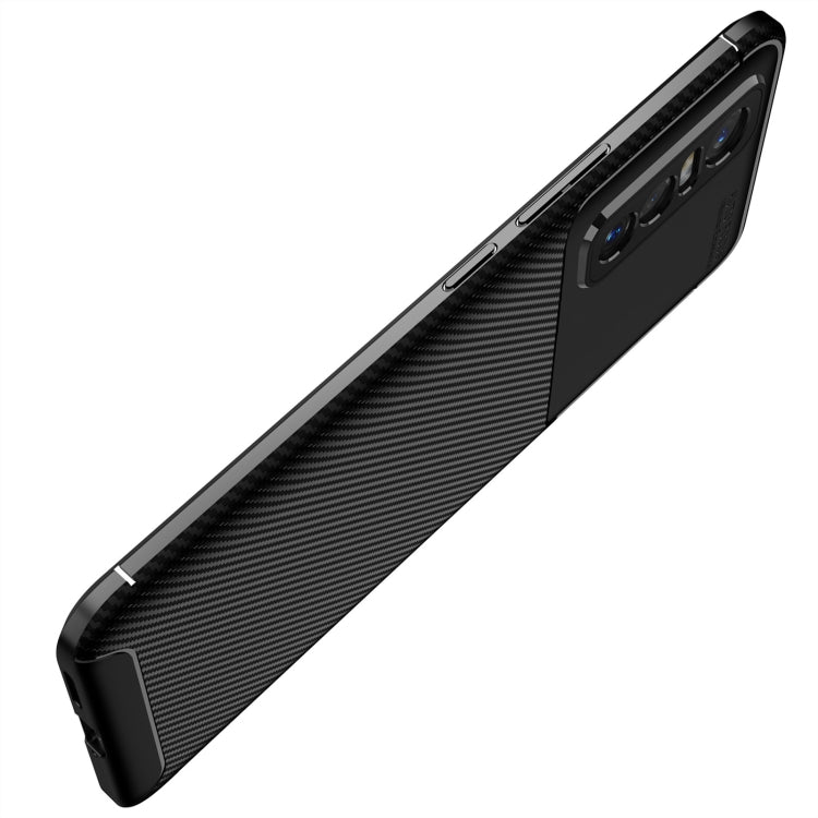 For vivo Y73s Carbon Fiber Texture Shockproof TPU Case