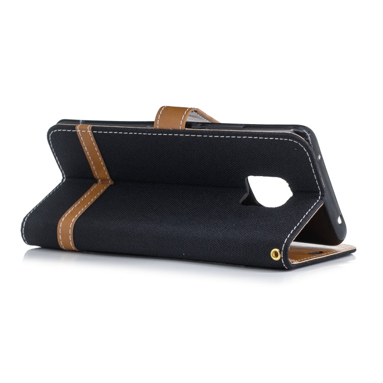 Color Matching Denim Texture Leather Case for Huawei Mate 20 Pro, with Holder & Card Slots & Wallet & Lanyard