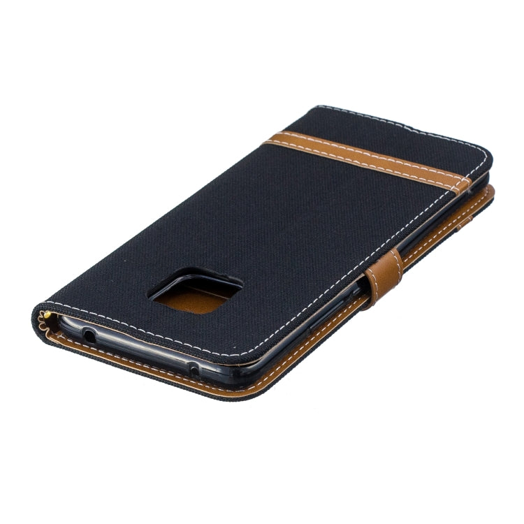 Color Matching Denim Texture Leather Case for Huawei Mate 20 Pro, with Holder & Card Slots & Wallet & Lanyard