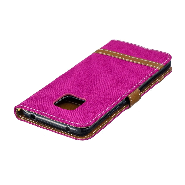 Color Matching Denim Texture Leather Case for Huawei Mate 20 Pro, with Holder & Card Slots & Wallet & Lanyard