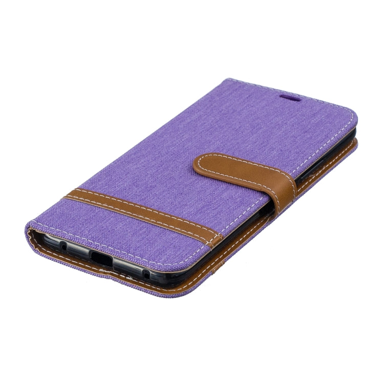 Color Matching Denim Texture Leather Case for Huawei Mate 20 Pro, with Holder & Card Slots & Wallet & Lanyard