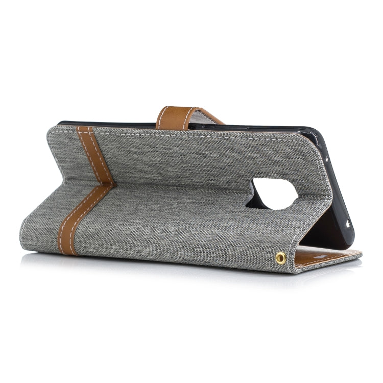 Color Matching Denim Texture Leather Case for Huawei Mate 20 Pro, with Holder & Card Slots & Wallet & Lanyard