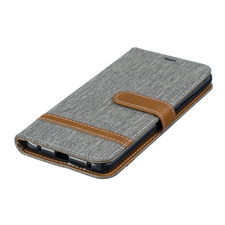 Color Matching Denim Texture Leather Case for Huawei Mate 20 Pro, with Holder & Card Slots & Wallet & Lanyard