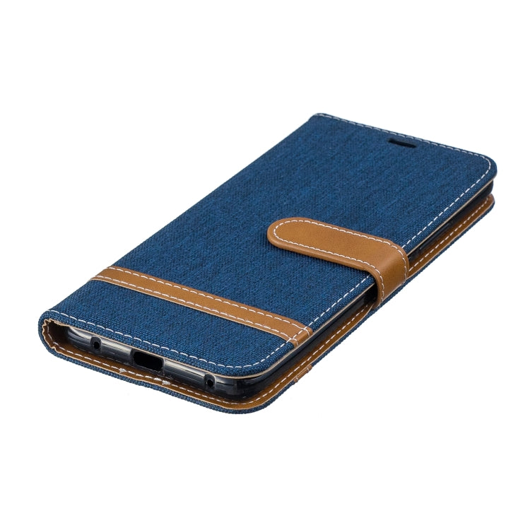 Color Matching Denim Texture Leather Case for Huawei Mate 20 Pro, with Holder & Card Slots & Wallet & Lanyard
