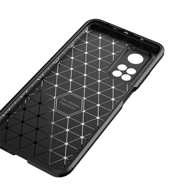 For Xiaomi Mi 10T Carbon Fiber Texture Shockproof TPU Case