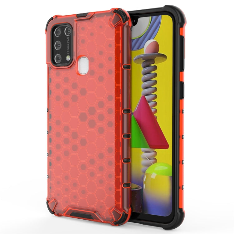 For Samsung Galaxy M31 Shockproof Honeycomb PC + TPU Case