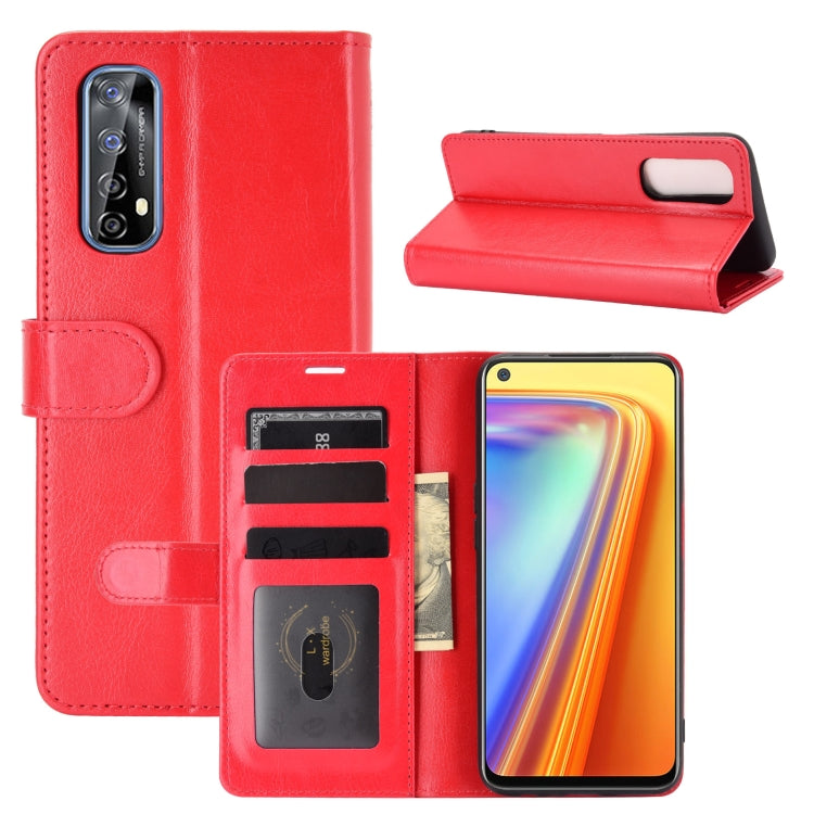 For OPPO Realme 7 R64 Texture Single Horizontal Flip Protective Case with Holder & Card Slots & Wallet& Photo Frame