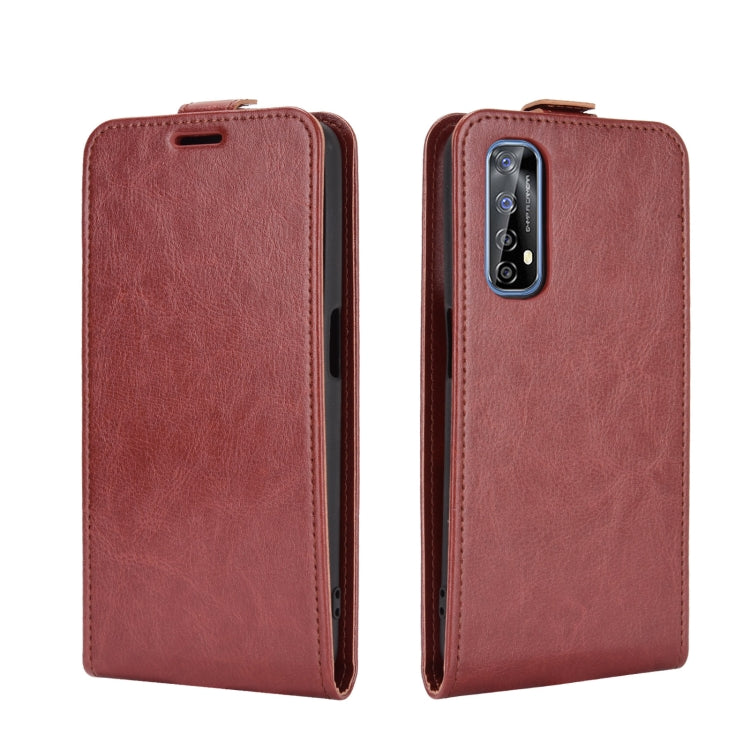 For OPPO Realme 7 R64 Texture Single Vertical Flip Leather Protective Case with Card Slots & Photo Frame