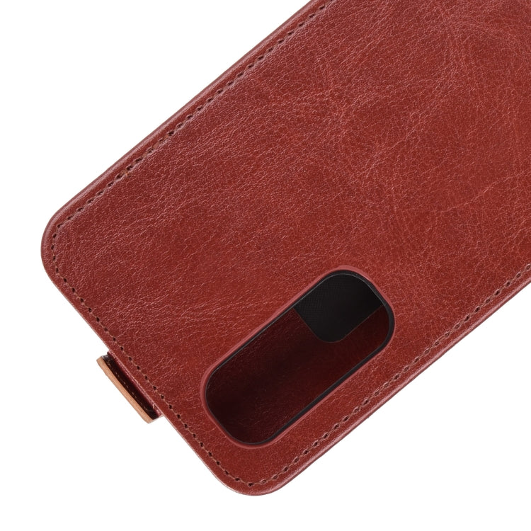 For OPPO Realme 7 R64 Texture Single Vertical Flip Leather Protective Case with Card Slots & Photo Frame