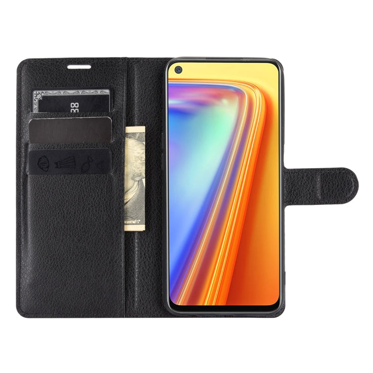 For OPPO Realme 7 Litchi Texture Horizontal Flip Protective Case with Holder & Card Slots & Wallet