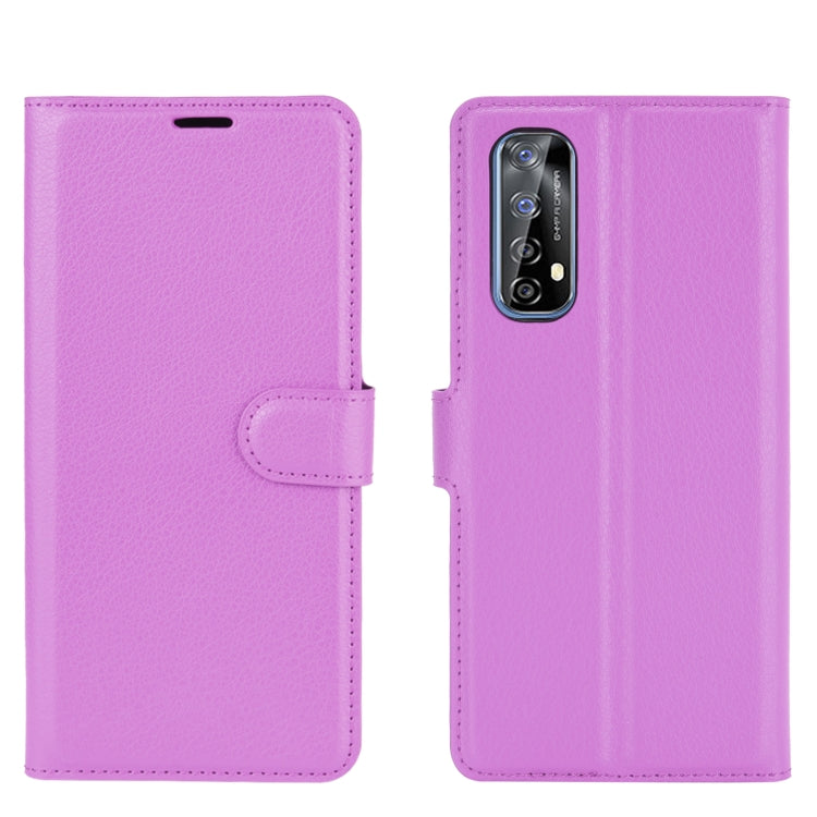 For OPPO Realme 7 Litchi Texture Horizontal Flip Protective Case with Holder & Card Slots & Wallet