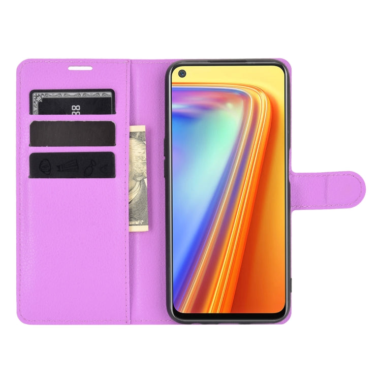 For OPPO Realme 7 Litchi Texture Horizontal Flip Protective Case with Holder & Card Slots & Wallet