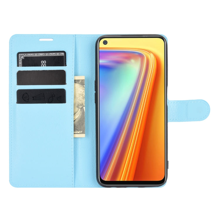 For OPPO Realme 7 Litchi Texture Horizontal Flip Protective Case with Holder & Card Slots & Wallet